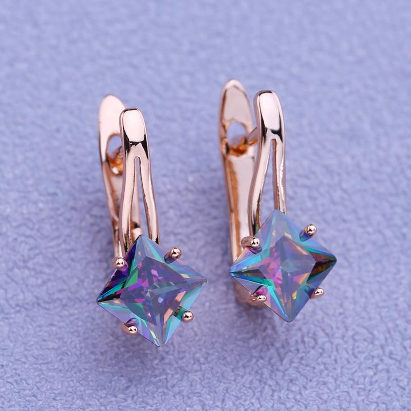 Серьги-клипсы MINTHA, модные серьги-клипсы цвета розового золота, свадебные повседневные модные украшения, серьги с кубическим цирконием для женщин, свадебные серьги-клипсы