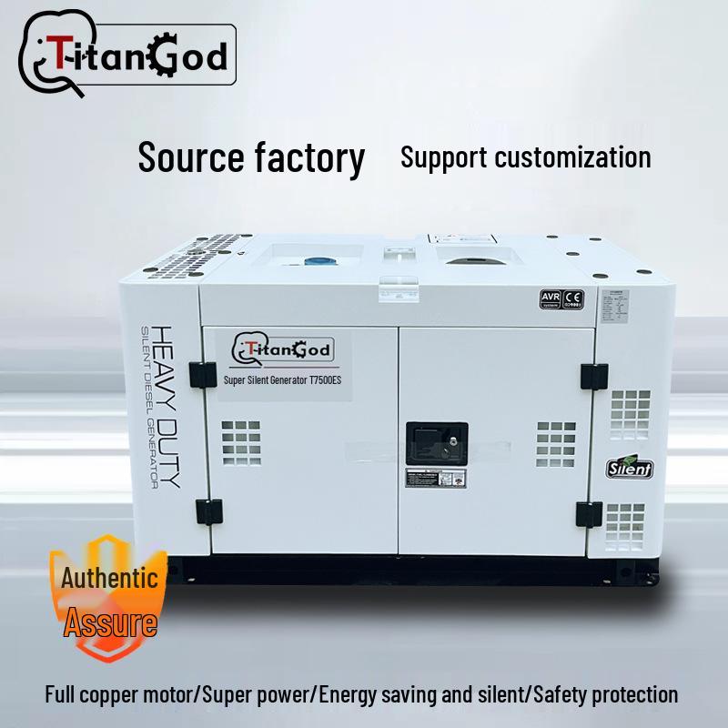 Chongqing TitanGod 7.5KW Diesel Silent Generator 220V/400V Heavy-Duty Set