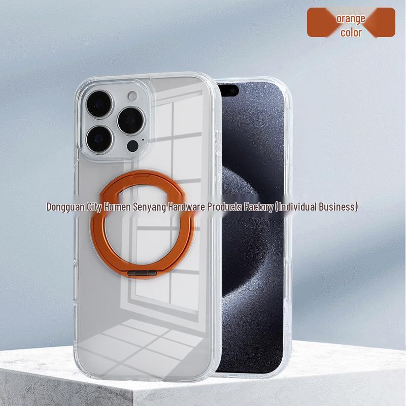 Прозрачный вращающийся магнитный чехол для iPhone 16 Pro Max – Надежная защита от падений