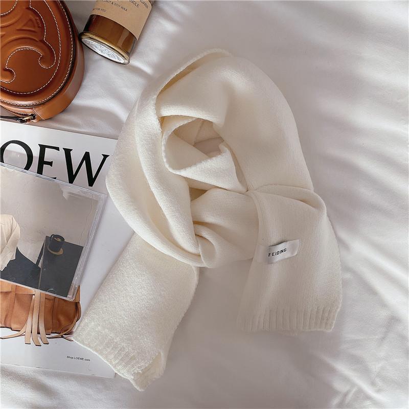 2024 Autumn/Winter High-End Versatile Soft Shawl: Warm White Neck Scarf for Couples and Students