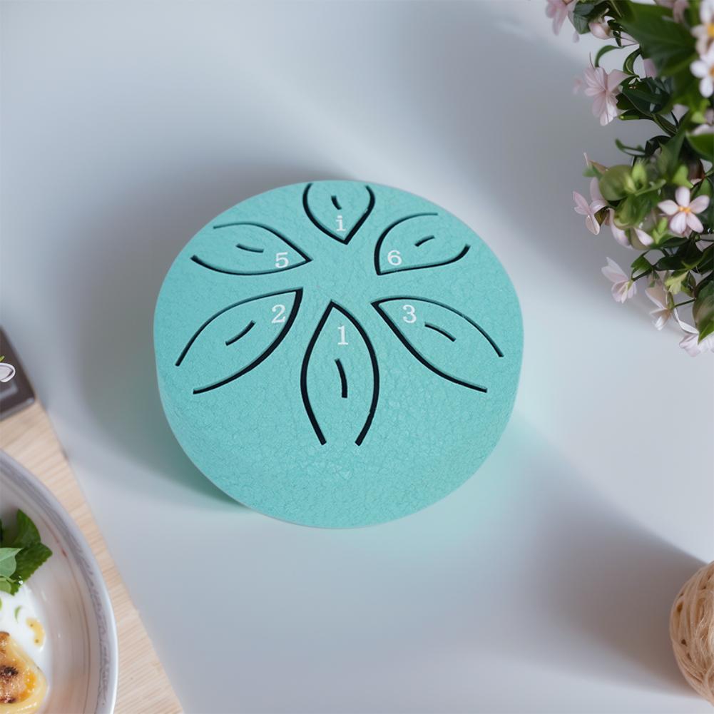 3 Inch 6 Tone Steel Tongue Drum Mini Rain Drum for Outside Percussion Musical Instruments for Yoga Meditation Musical Toy Gift