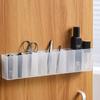 Wall Mounted 3Grids Organizer Mirror Cabinet Self-adhesive Small Objects Storage Box Eyebrow Pencil Lipstick Lip Glaze Organizer