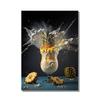 Retro Cocktail Explosion Canvas Painting, Whiskey, Iced Juice, Ice Tea Drinks, Posters Prints,Club, Restaurant, Bar, Home