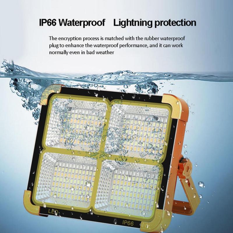 300 Вт солнечное наружное освещение для кемпинга, блики, портативное предупреждение, аварийный бытовой прожектор