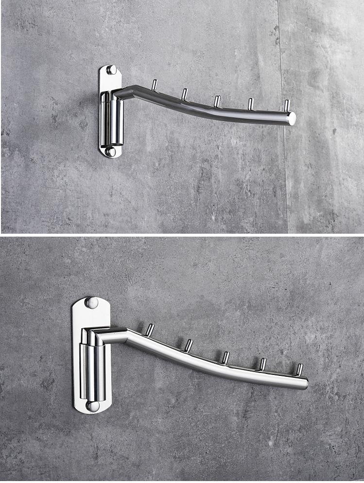 Stainless Steel Swivel Hanger Simple Clothes Hook Saves Space Swinging Clothes Rail Clothes Hanger Clothes Drying Rack