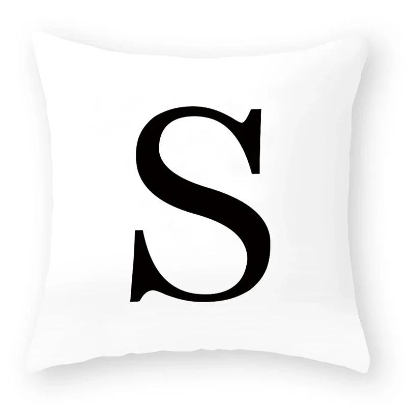 Английская Декоративная Буква Наволочка Полиэстер Алфавит Подушка-Плед Наволочка для Подушки на Диван Домашний Декоративная Наволочка 45X45См