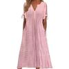2024 Новая Мода Повседневное Свободное Платье с Вышивкой с Завышенной Талией