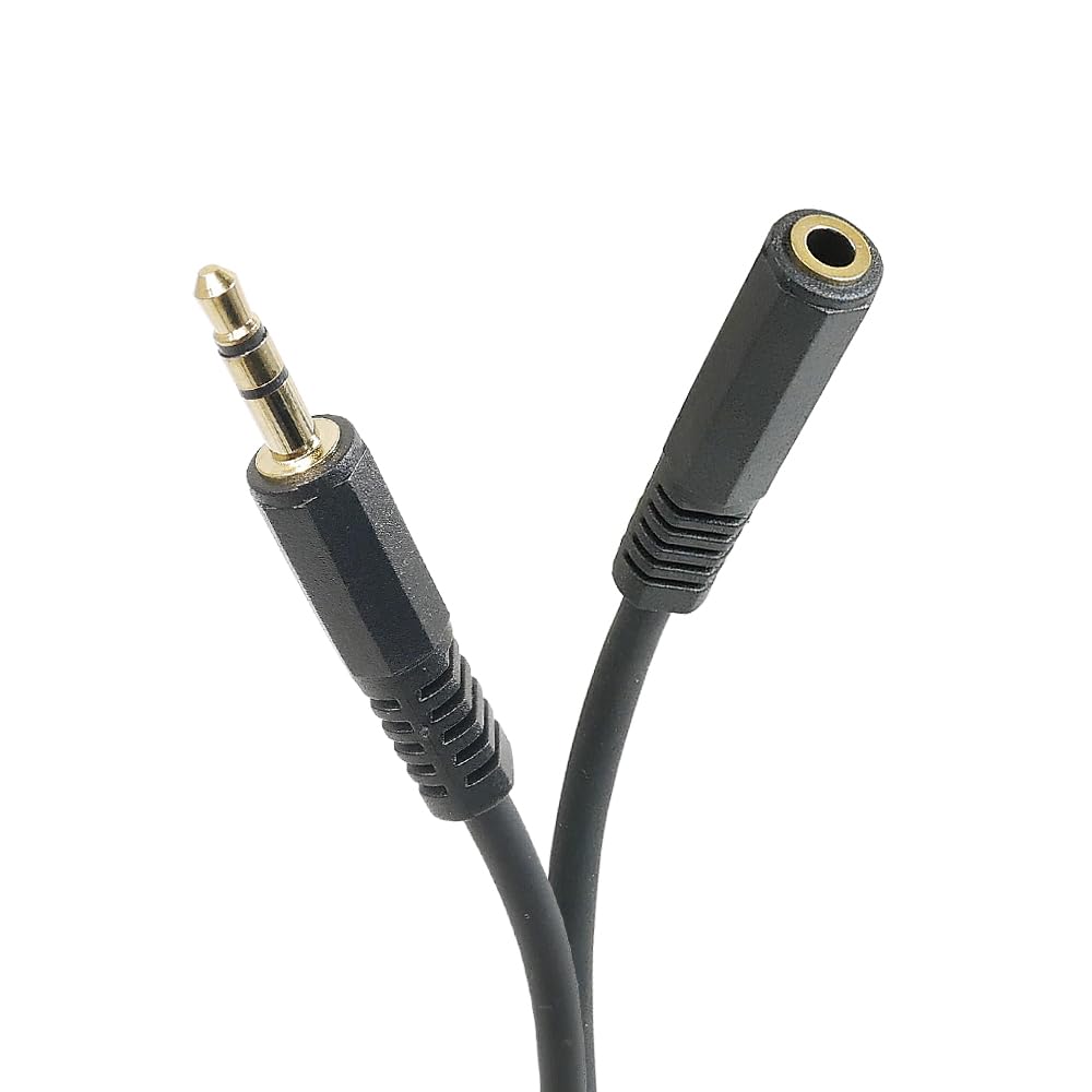 ZUUN Stereo Extension Cable 3 Pole 3 Pole Total 1m Gold Plated Terminal Audio Cable Component Car Audio Speaker AUX Stereo Cable Speaker Cable