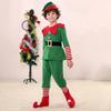 Christmas Elf Costume Set with Hat Accessories Boys Girls Elf Outfit Xmas Holiday Fancy Costume Party Cosplay Santa's Helper Suit