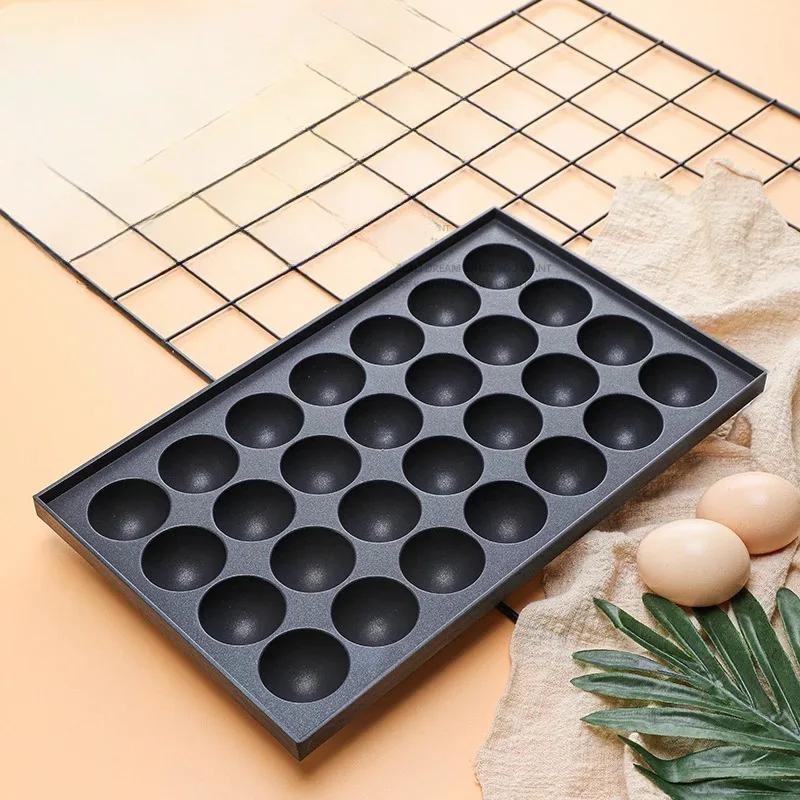 28-hole Octopus Balls Baking Pan Food Grade Half Ball Round Bakery Pan Non-Stick Semicircle Shape Baking Tray Cake Molds