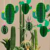 6 шт. Кактус Сотовый шар Украшения для вечеринки Бумажное настенное украшение для дня рождения, свадьбы, тематической вечеринки