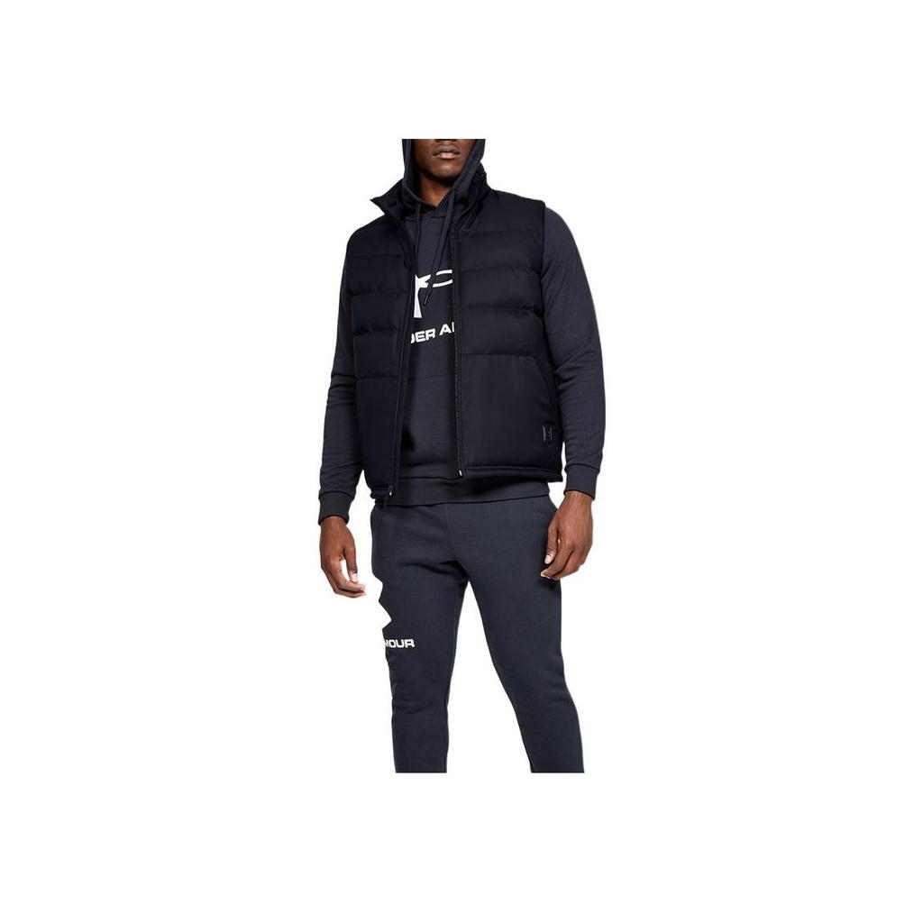 Under Armour Однотонный спортивный повседневный жилет для мужчин, черный 1342703-001