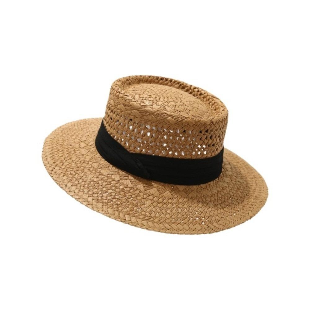 Sunscreen Hollow Straw Hat Wide Brim Visor Cap Fashion Western Cowboy Hat Hiking
