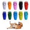 Pet Cat Dog Training Clicker Plastic Dog Click Trainer Portable Auxiliary Adjustable Sound Key Chain Dog Supplies