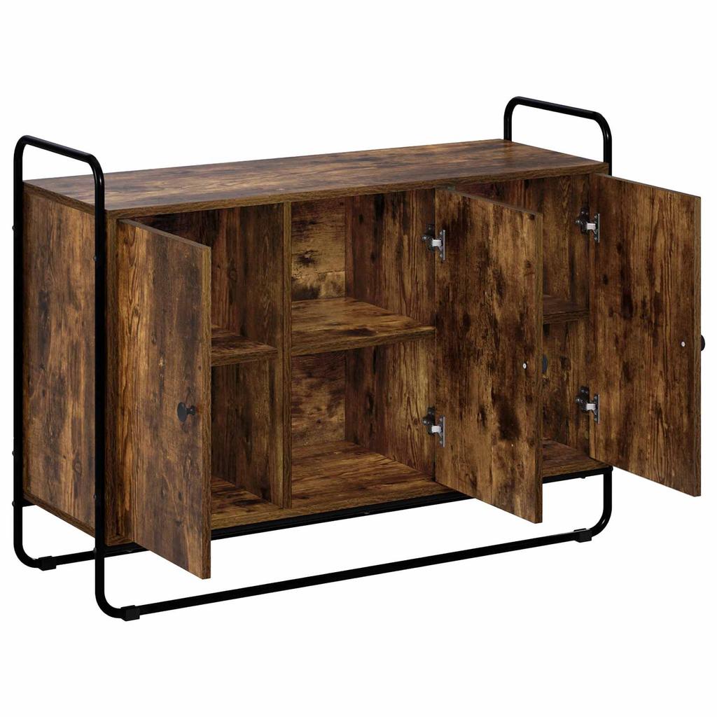 Sideboard Smoked Oak 102 x 35 x 75 cm Engineered Wood