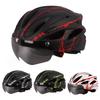Adult Bike Helmet with Magnetic Goggles Adjustable Bicycle Crash Hat for Men Women Road Mountain Cycling
