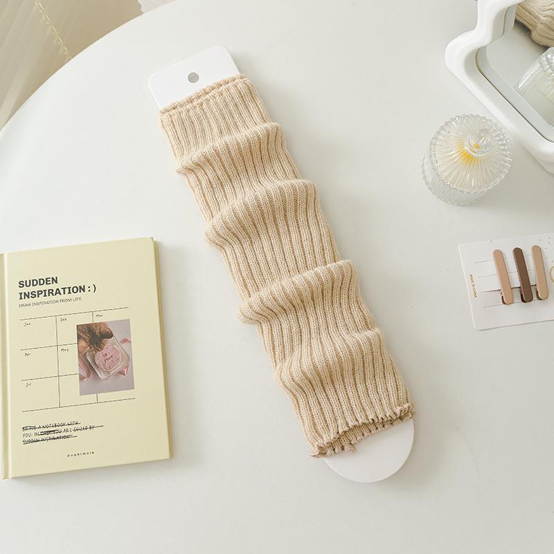Японские вязаные гетры однотонные для женщин - Утягивающие, теплые, модные осенне-зимние носки