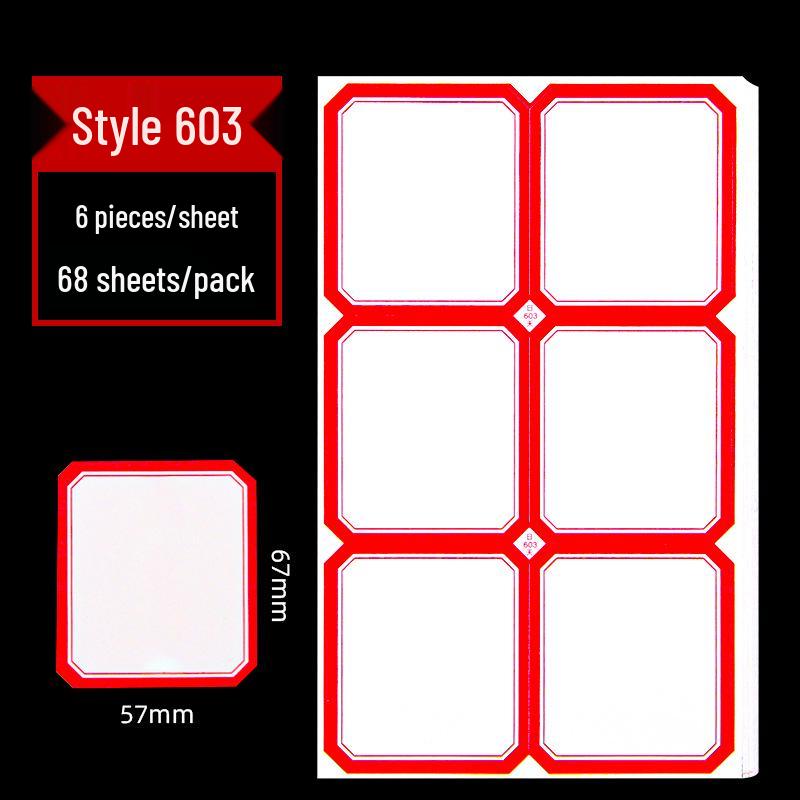 Офисные самоклеящиеся ценники с рукописной надписью - 68 листов, бумажные наклейки с легко отделяемой основой.