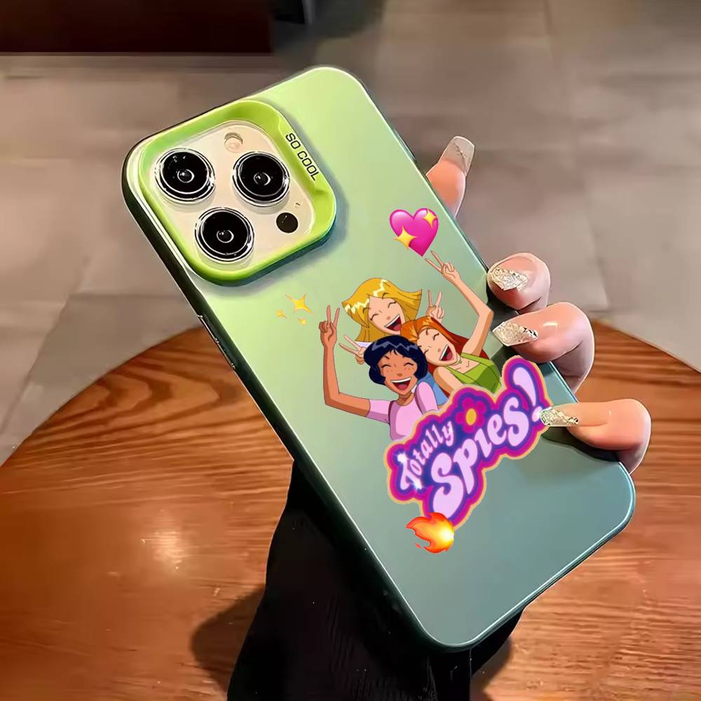 Крутой Чехол Для Телефона Totally Spies Цвет Серебристый Корпус Для IPhone 17 16 15 14 13 12 11 Pro Max Plus