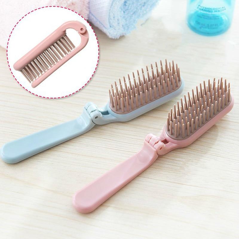 Air Cushion Hair Styling Comb Mini Folding Comb Women Portable Compact Comb Cute Students Anti-static Massage Hair Brush