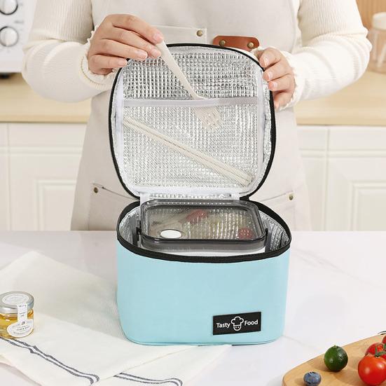 Large Capacity Insulated Bag Portable Handle Zipper Waterproof Aluminum Foil Outdoor Picnic Bento Lunch Fruit Grocery Food Thermal Cooler Tote Bag