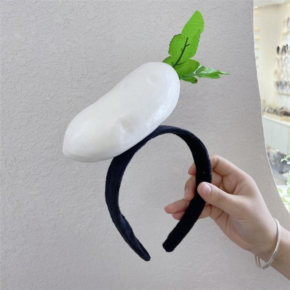 Морковная повязка на голову, овощной обруч для волос, мультяшные забавные резинки для волос, новые фруктовые повязки на голову