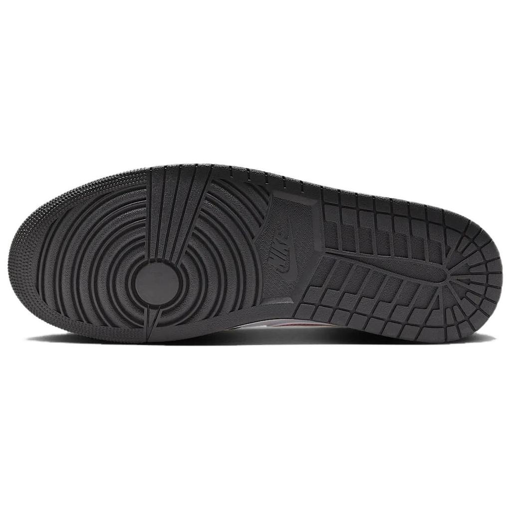 Air Jordan 1 Low Black Rust Pink Unisex Sneakers White 553558-165