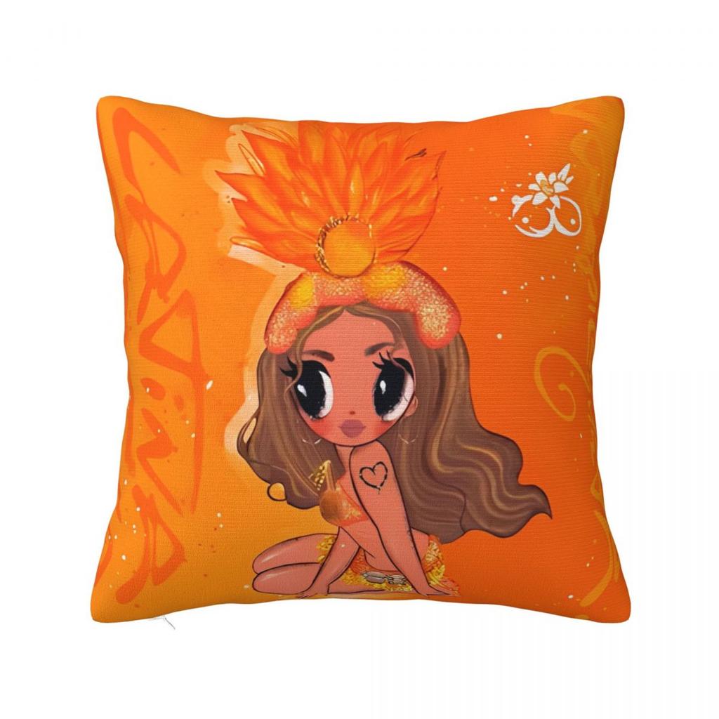 Karol G Tropicoqueta New Album Pillowcase Polyester Cushion Cover Decor Verano Rosa Throw Pillow Case Cover Home Square 40X40Cm