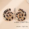 European and American Geometric Spiral Earrings
