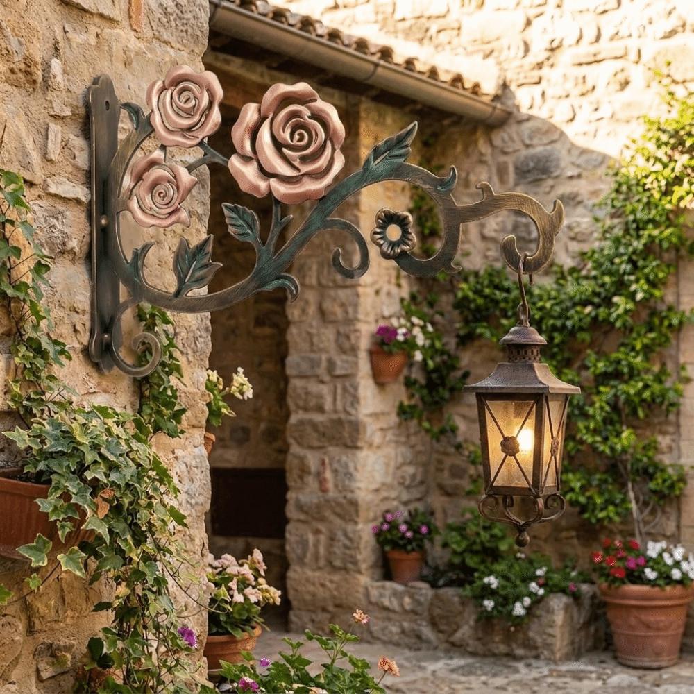 Подвеска для кормушки для птиц Полый металлический крючок для растений Антикоррозийный Прочный крючок для цветочной корзины Декоративный подвесной крючок-кронштейн для роз Балкон