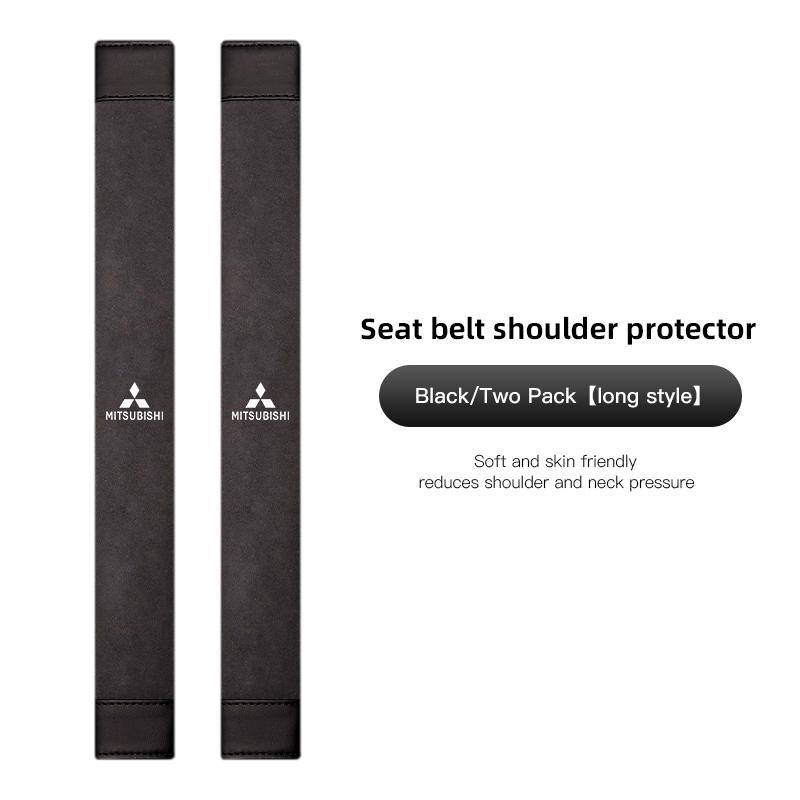 2Pcs Car Seat Belt Cover Shoulder Protector Auto Accessories For Mitsubishi Eclipse Lancer Outlander Pajero Ralliart Star Mirage