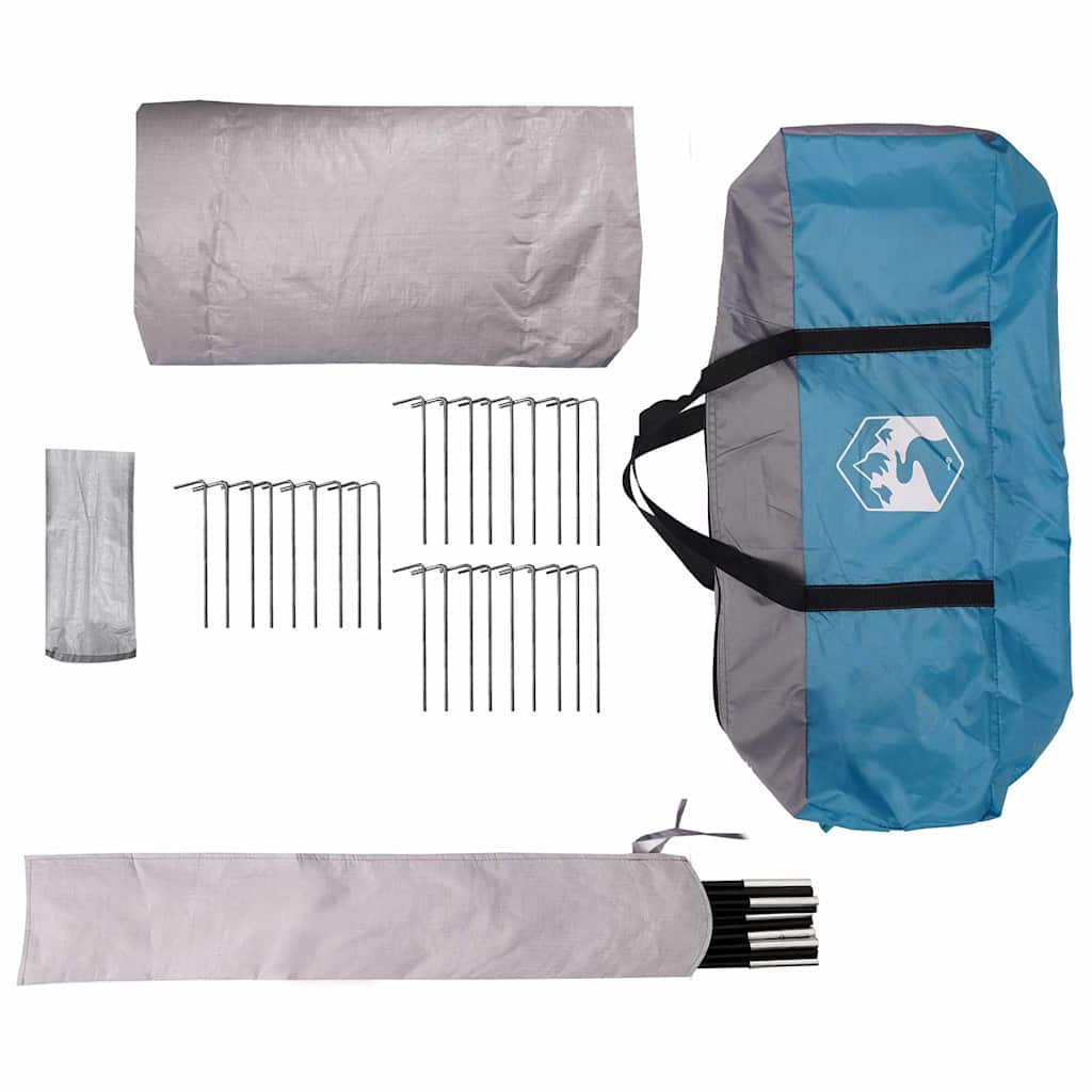 Teepee Tent for 5 Persons Blue and Gray 415 x 415 x 247 cm