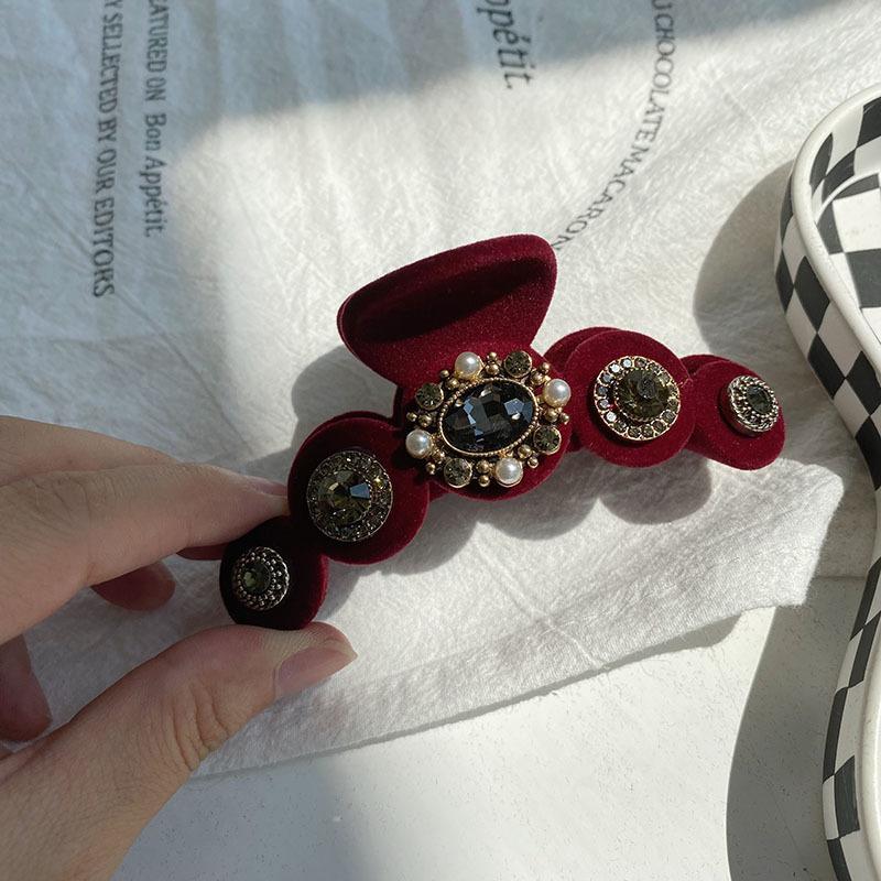 Барочные хрустальные заколки для волос, украшения для женщин, китайский бутик, головной убор, роскошные украшения для волос ручной работы с драгоценными камнями, заколки