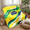 Brazil national football team Theme blanket Soft Flannel Blanket Plush Throw Blanket Cozy Sofa Bed Blanket for Home Decor