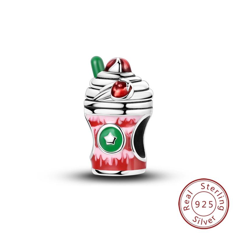 Шармы Бусины Медь Вишня Клубника Лимон Персик Авокадо Шармы Подходят для Оригинального Браслета-Бэнгла Подвеска DIY Ювелирные Изделия