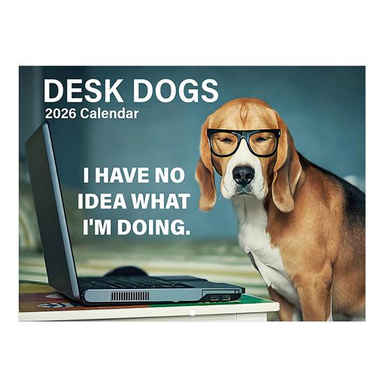 2026 Wall Calendar Jan 2026 - Dec 2026 12 Monthly Planner Wall Hanging Calendar with Funny Dog/Cat Images for School Home Office