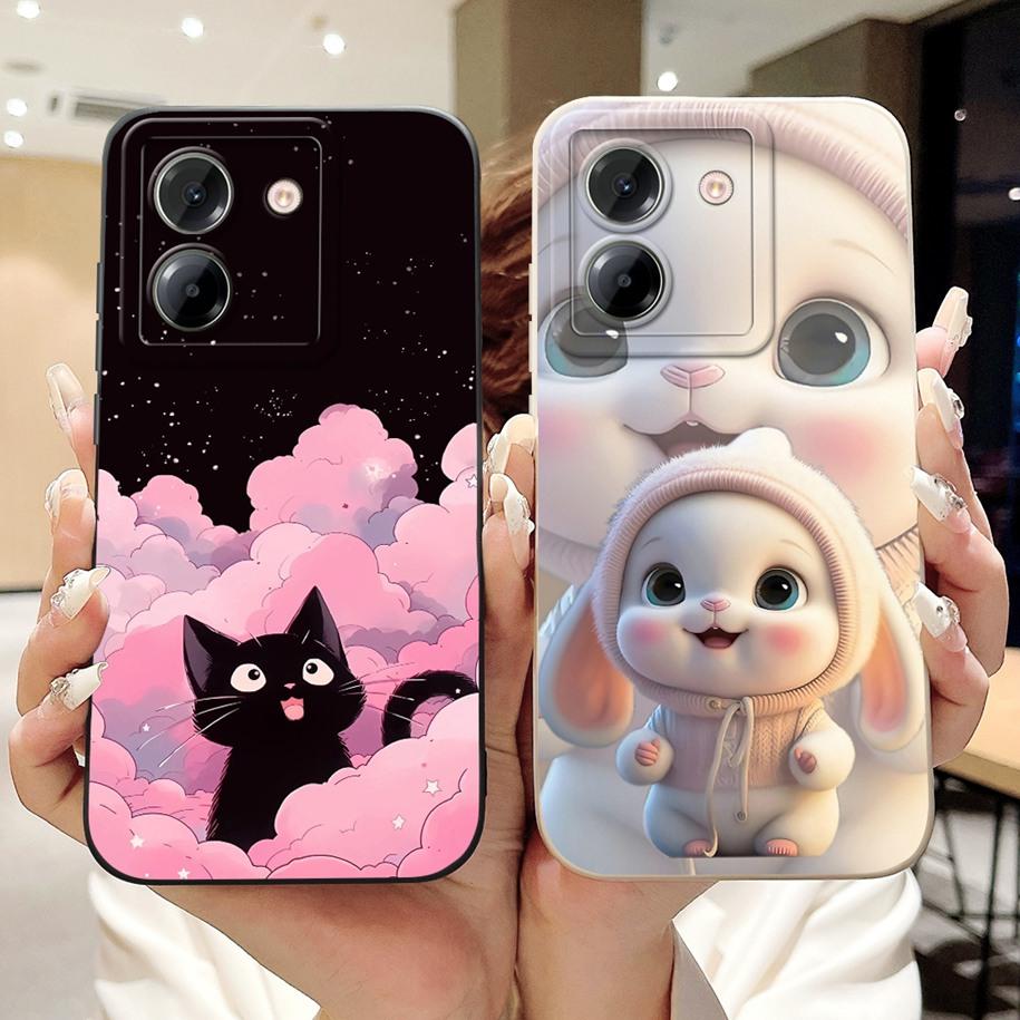 For Xiaomi Poco M7 Pro 5G Case Cute Rabbit Cat Cartoon Shockproof Silicone TPU Soft Cover on Xiaomi Poco M7 5G M 7 M7Pro 5G Capa