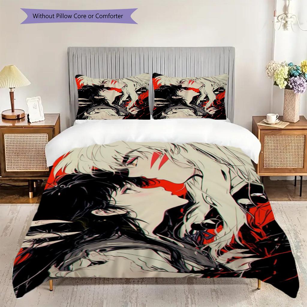 Passionate Embrace Loves Intensity Bedding (1 * duvet cover + 2 * pillowcase, without core) 2D Flat Bedding set Duvet cover and pillowcase