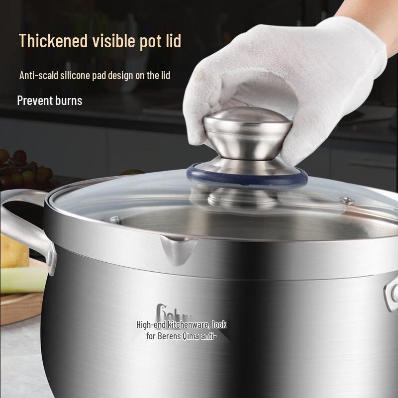 Berghoff 22cm Multi-functional 3-Ply Stainless Steel Pot with Steamer