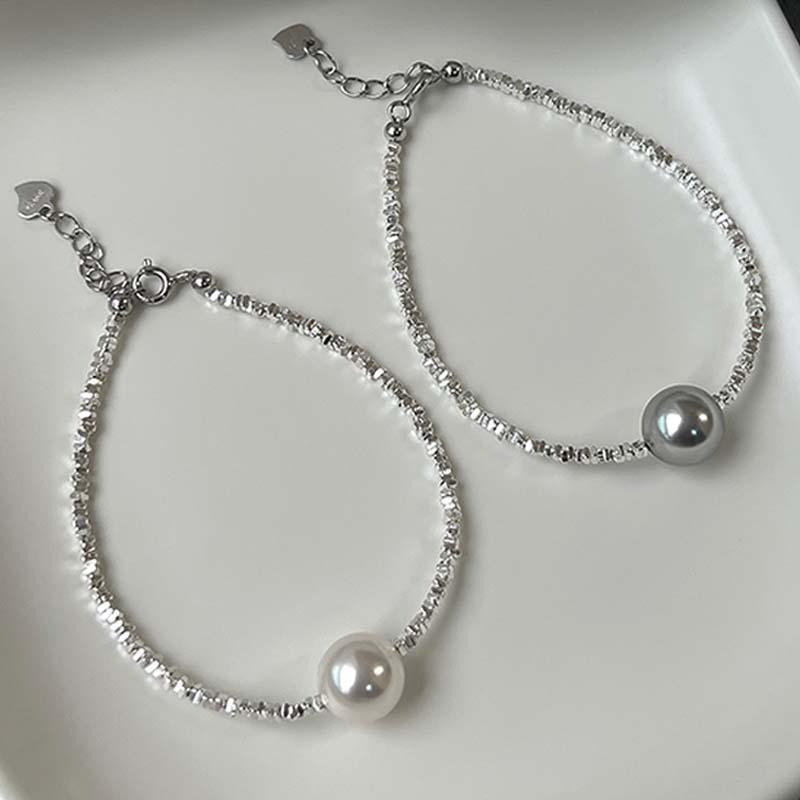 Дробленое серебро Несколько таэлей Браслет из ракушек Женский переводной бисер Будуар Винтажный браслет-нитка Нэцкэ