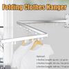 1 / 2 / 3 Section Folding Clothes Hanger Saving Laundry Organizer Telescopic Drying Clothing Rack Bar Space 100kg Wall Mounted