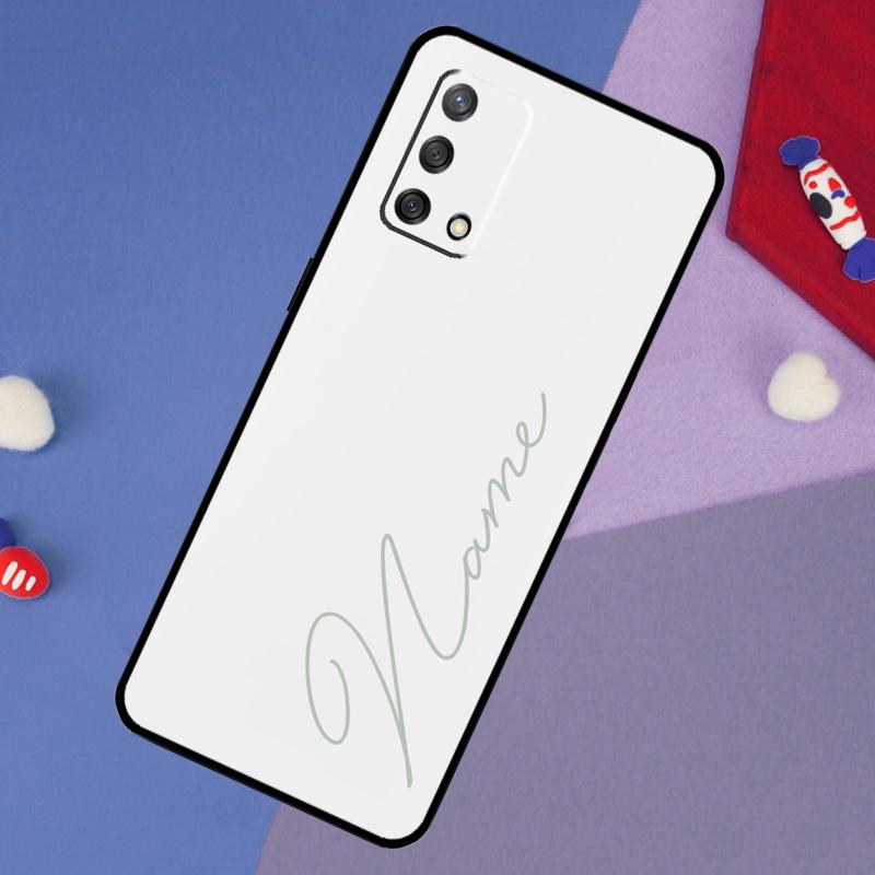 Чехол с персонализированным именем Sage Green для OPPO A17 A54 A57 S A77 A74 A94 A5 A9 A53 A15 A16 A76 A96 A52 A72 A18 A58 A98 A78