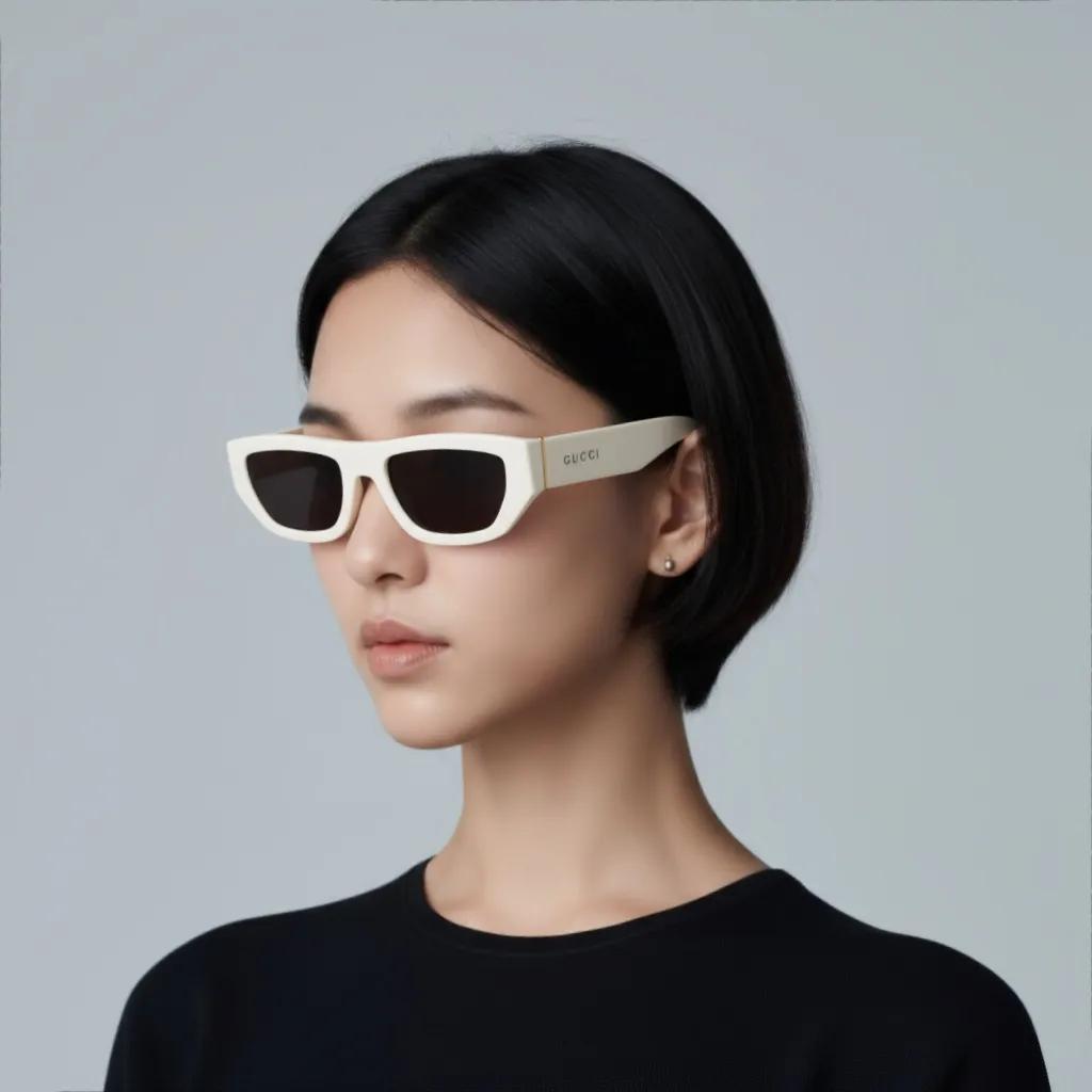 GUCCI Eyewear Rectangular Frame Sunglasses (Unisex) Sunglasses GG1134S 003