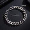 New Trendy Cuban Chain Men Bracelet Classic Stainless Steel 3/5/7/9mm Width Chain Bracelet For Men Women Zircon Gift