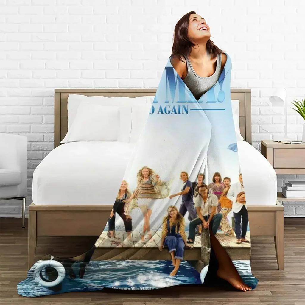 Mamma Mia! Мягкое теплое одеяло «Here We Go Again» в романтической комедии, одеяло для пикника, зимнее фланелевое покрывало на заказ, покрывало на кровать