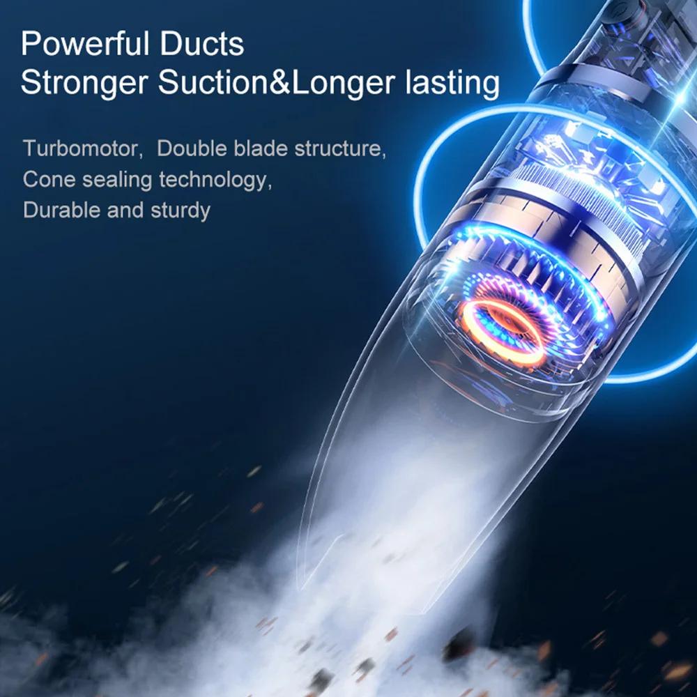 Автомобильный пылесос 95000PA, мощный беспроводной мини-ручной портативный пылесос для автомобильной очистки с сильным всасыванием