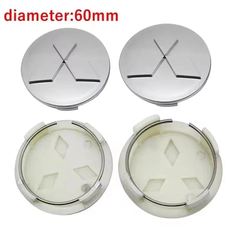 4pcs Car Wheel Center Hub Caps Emblem for Mitsubishi Lancer Ralliart Outlander ASX Colt Pajero Eclipse Delica Accessories HZ8