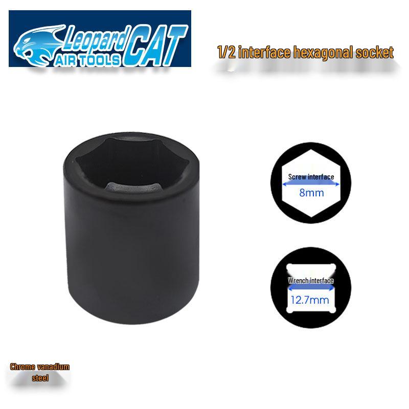 Пневматический гайковерт Libao 1/2" с набором коротких шестигранных головок 8-41 мм для автомобилей