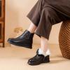 Cow Leather Women Boots Winter Shoes for Woman Wool Plush Genuine Leather Snow Boots Women Flat Platform Leather Shoes