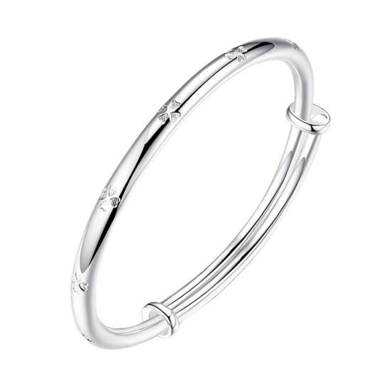 Женский браслет медно-серебристого цвета, изогнутый, регулируемый, гладкий, полированный, с блеском, на запястье, подарок на годовщину дня рождения, легкий браслет